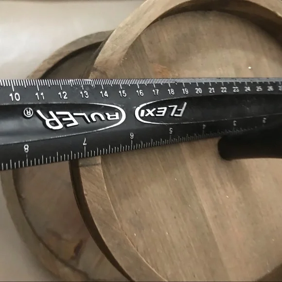 Two tier wood and metal tray - Picture 6 of 7